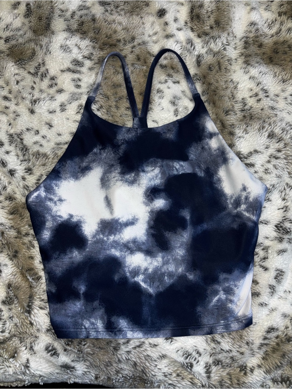 Tie-Dye Blue and White Old Navy Active Tank Top